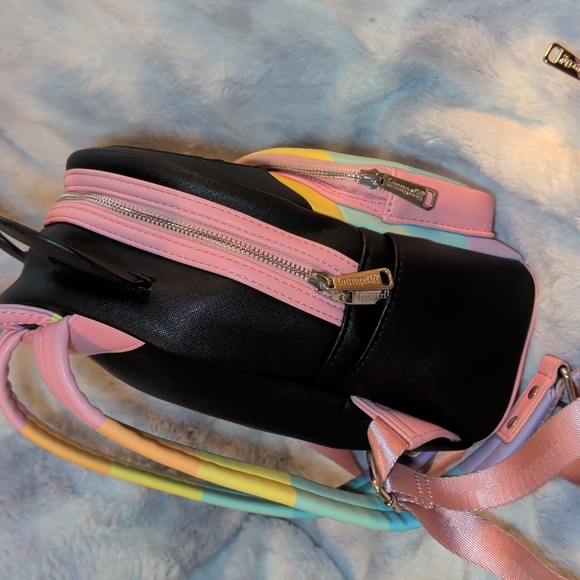 Disney Rainbow Mickey Mouse Pastel Backpack and Wallet Set - Picture 6 of 13